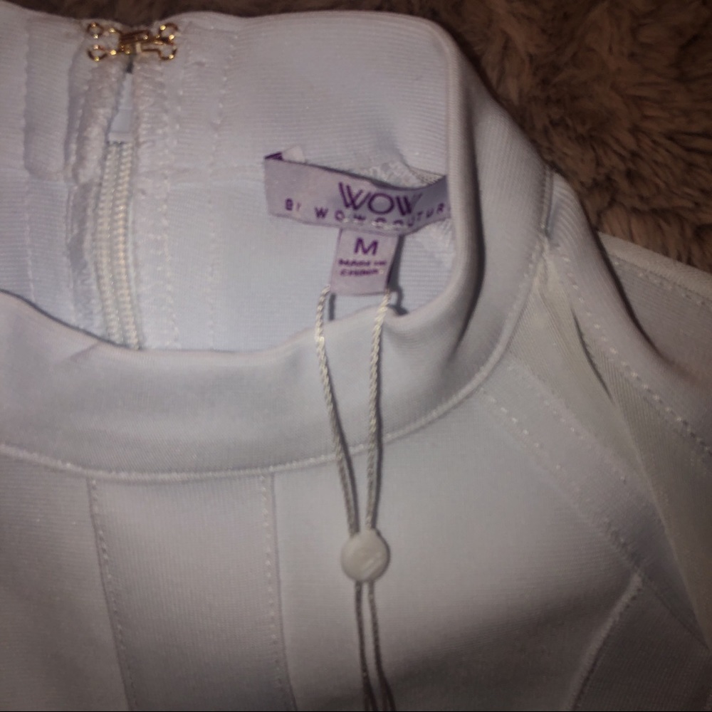 Long Sheer Sleeve Bandage Bodycon Dress - Picture 7 of 7